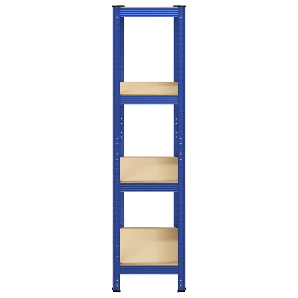 vidaXL Étagère de rangement à 4 niveaux Bleu Acier et bois ingénierie
