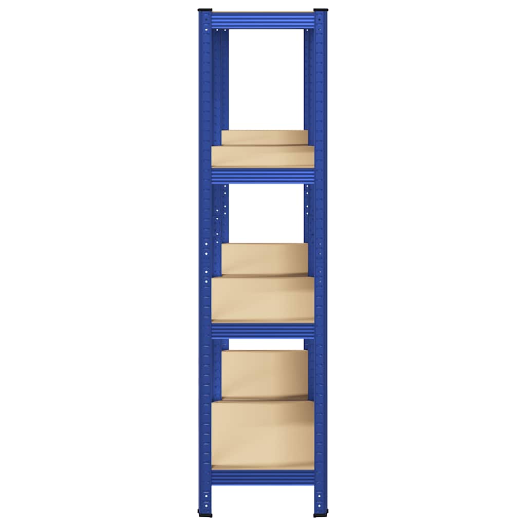 vidaXL Étagères de rangement à 4 niveaux 2 pcs acier bois d'ingénierie