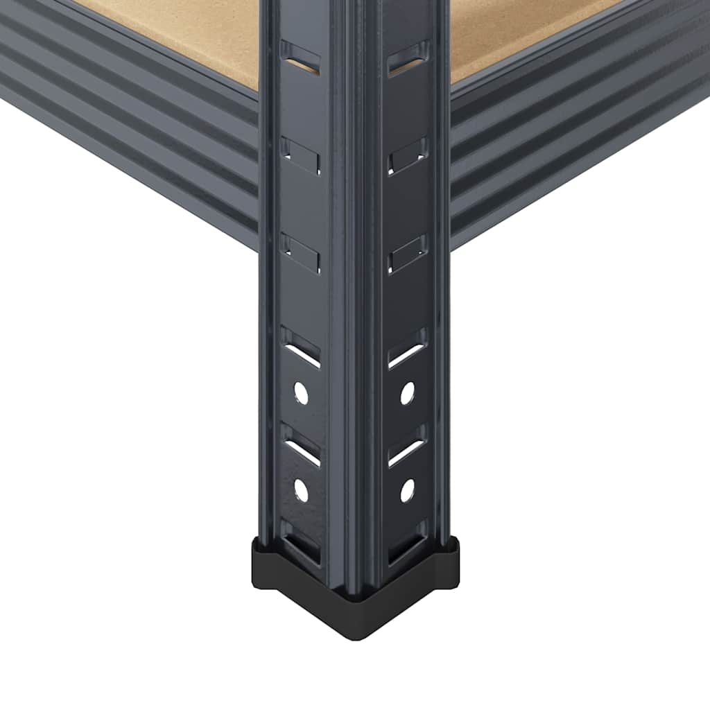 vidaXL Étagère de rangement 4 niveaux Anthracite Acier bois ingénierie