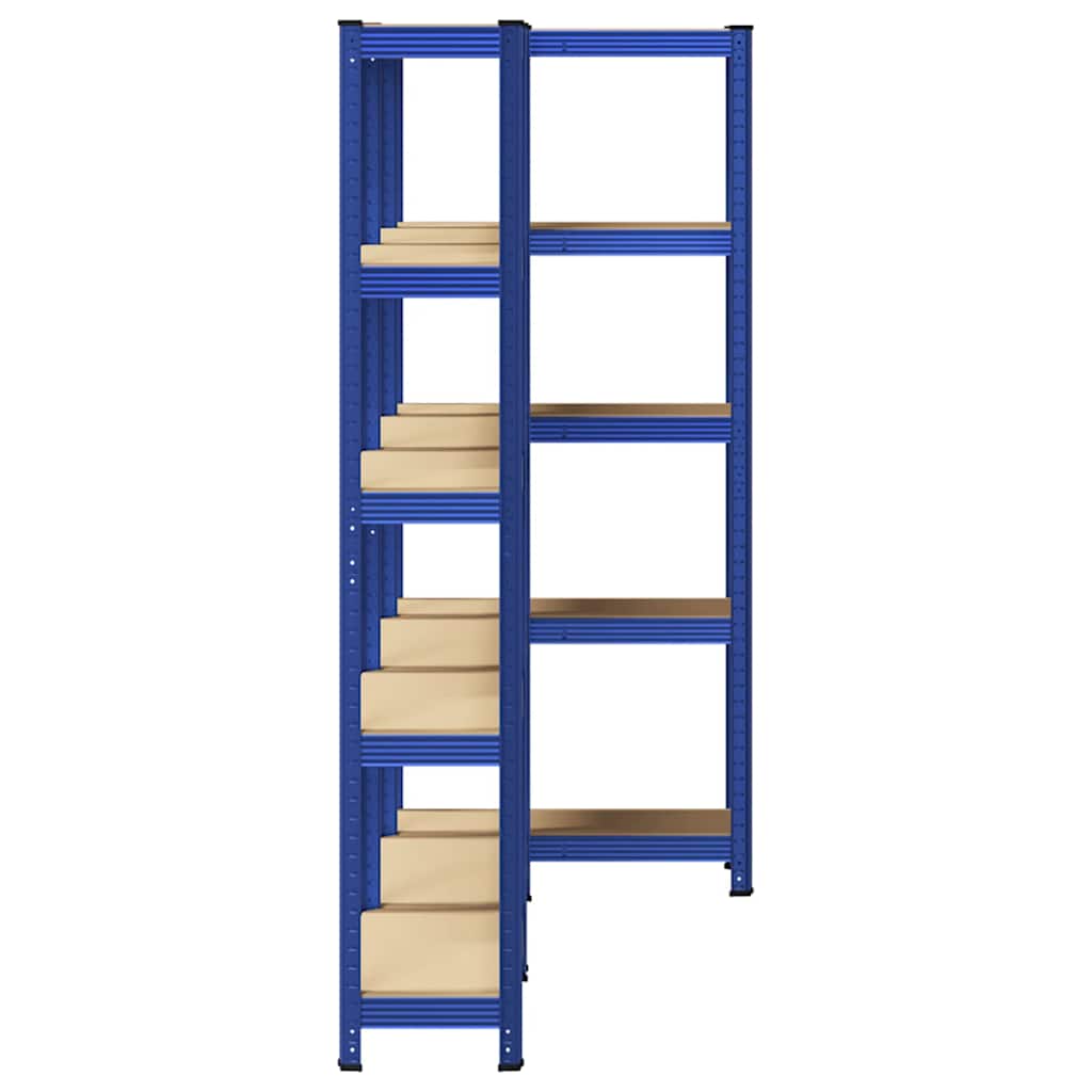 vidaXL Étagères de rangement à 5 niveaux 3 pcs Bleu