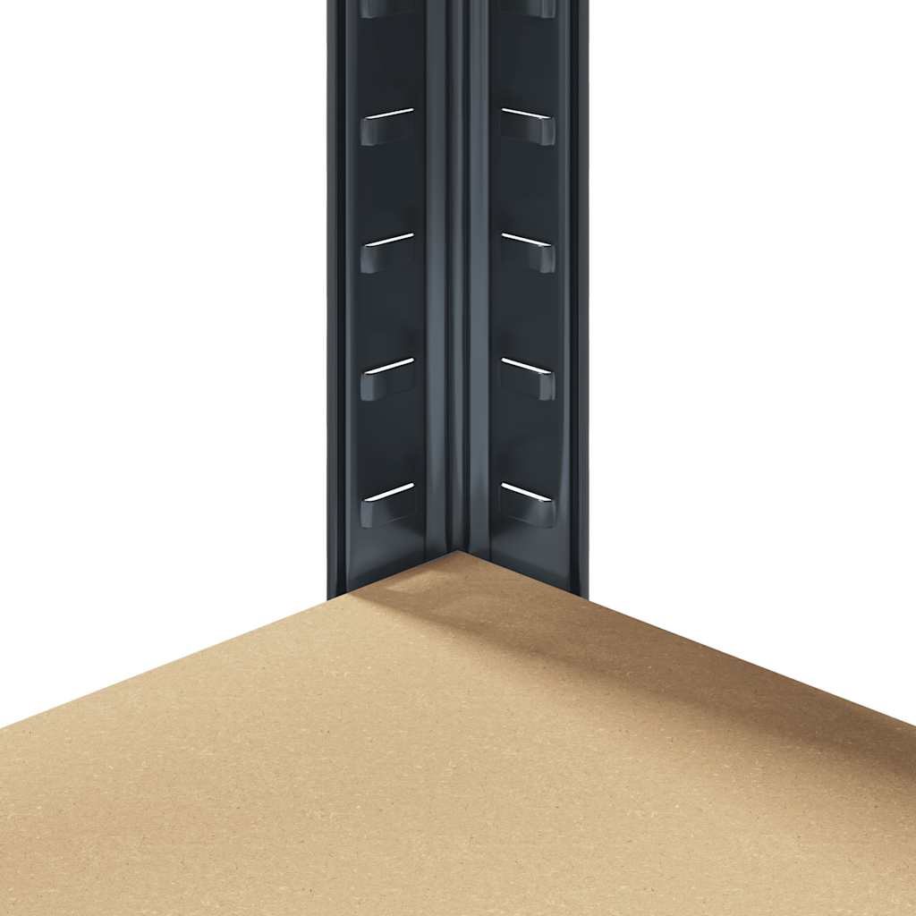vidaXL Étagère d'angle à 5 niveaux Anthracite Acier bois d'ingénierie