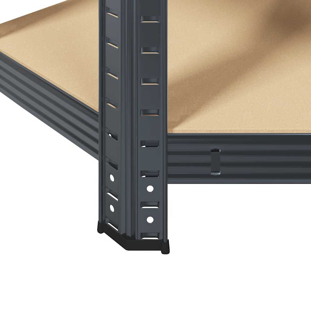 vidaXL Étagère d'angle à 5 niveaux Anthracite Acier bois d'ingénierie