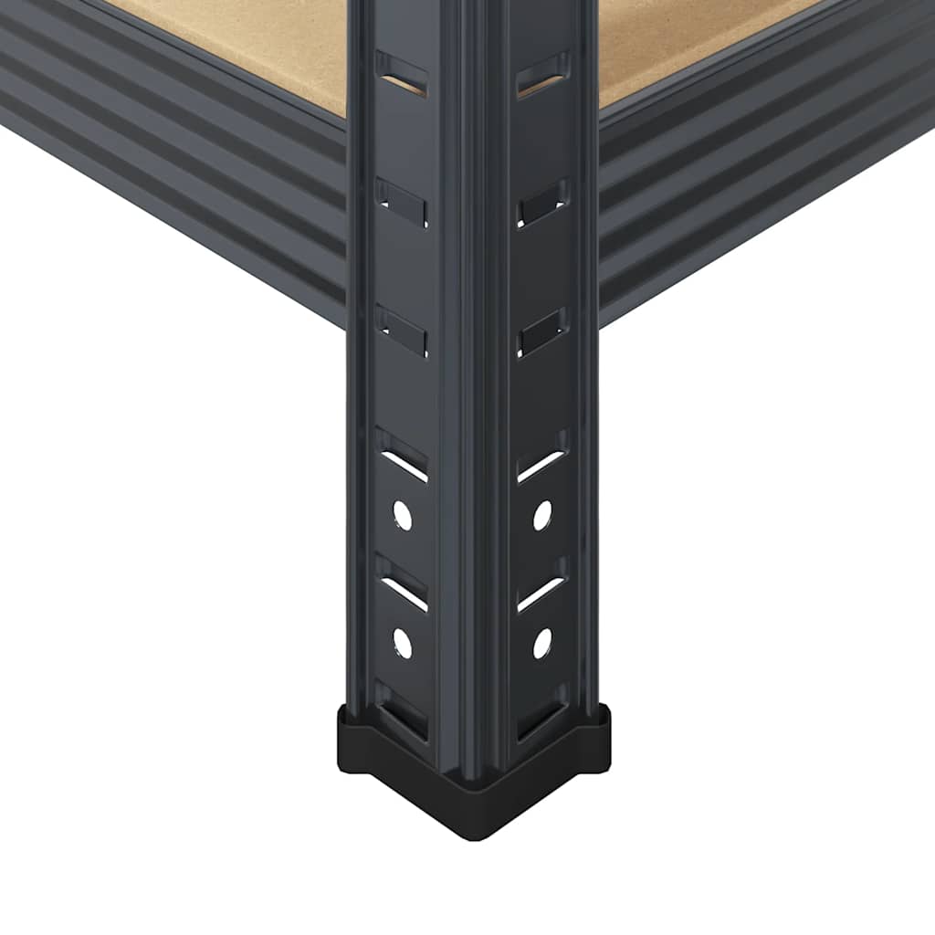 vidaXL Étagère de rangement 5 niveaux Anthracite Acier bois ingénierie
