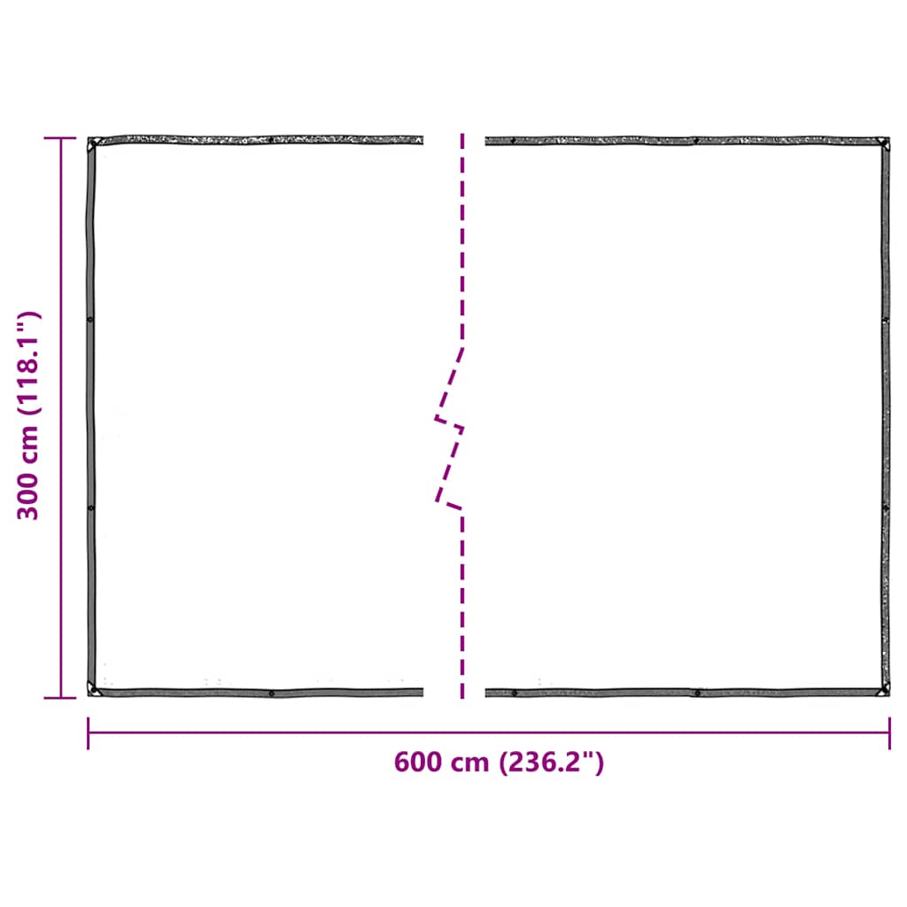 vidaXL Housse de protection plantes avec œillets 3x6 m polyéthylène