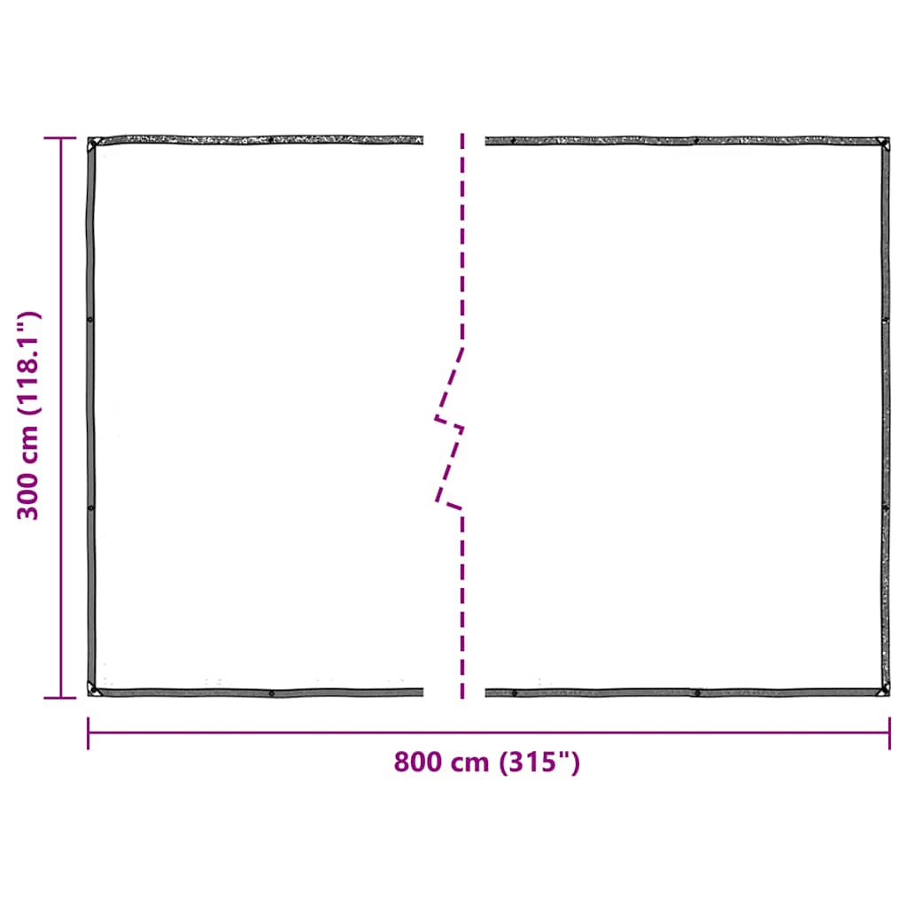 vidaXL Housse de protection plantes avec œillets 3x8 m polyéthylène