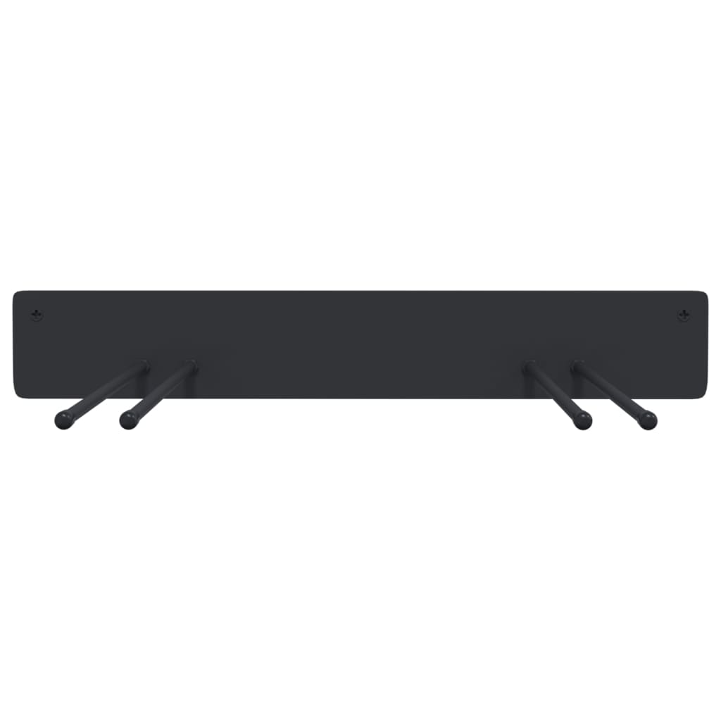 vidaXL Supports muraux pour outils de jardin 8 pcs noir acier