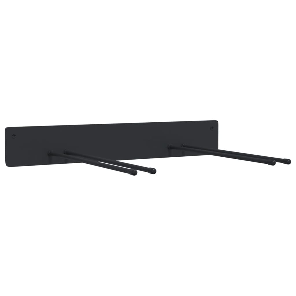 vidaXL Supports muraux pour outils de jardin 8 pcs noir acier