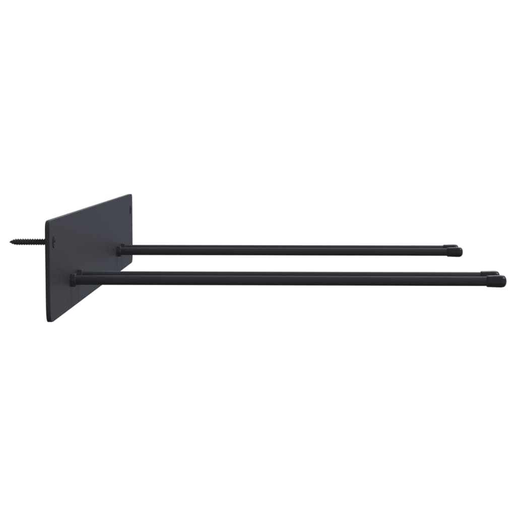 vidaXL Supports muraux pour outils de jardin 8 pcs noir acier