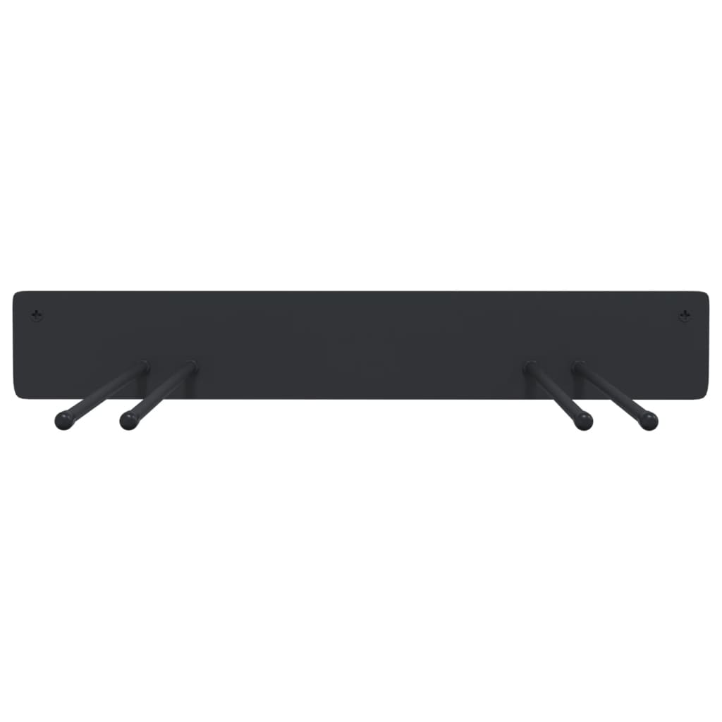 vidaXL Supports muraux pour outils de jardin 2 pcs noir acier