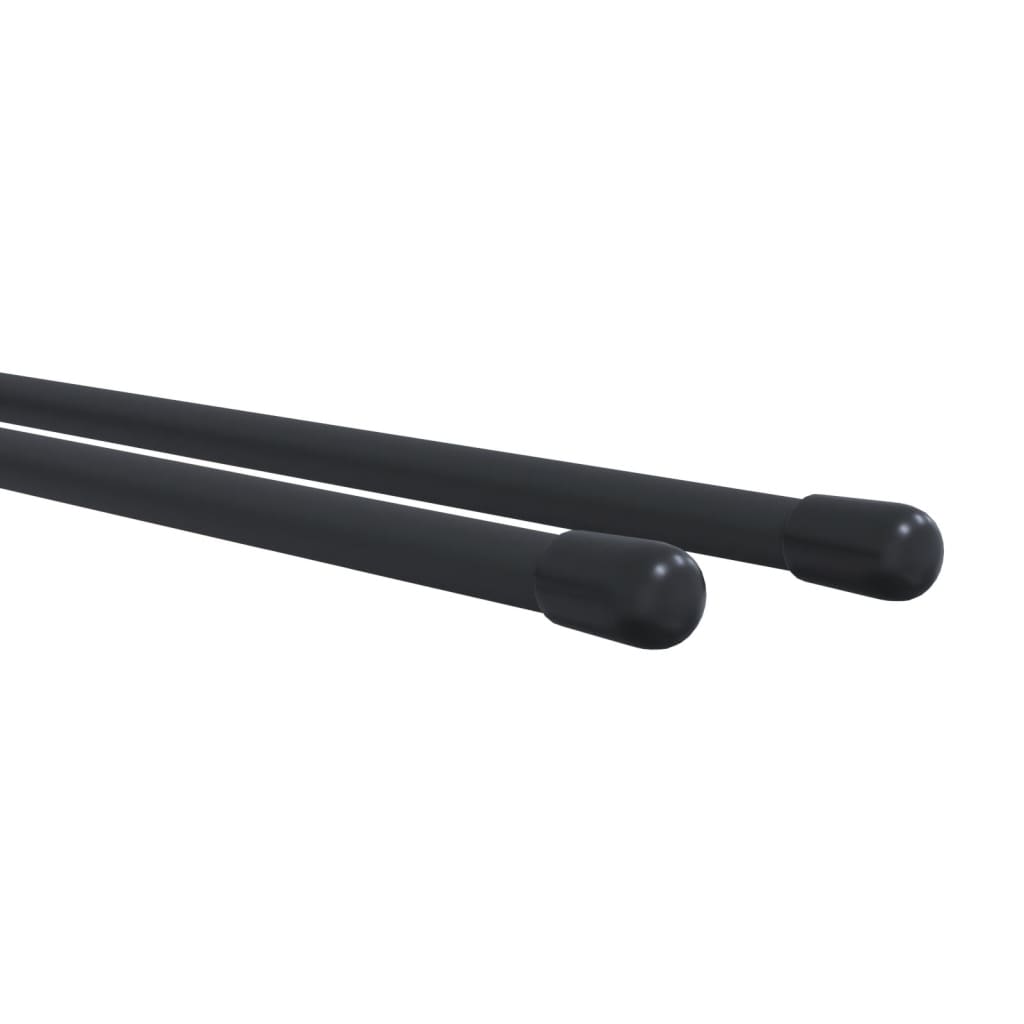 vidaXL Supports muraux pour outils de jardin 2 pcs noir acier