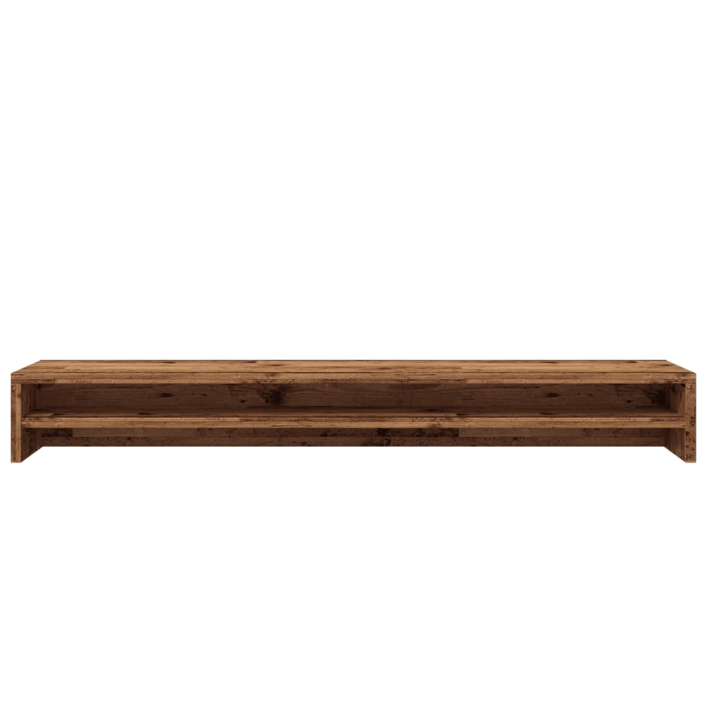 vidaXL Support de moniteur vieux bois 100x24x13 cm bois d'ingénierie