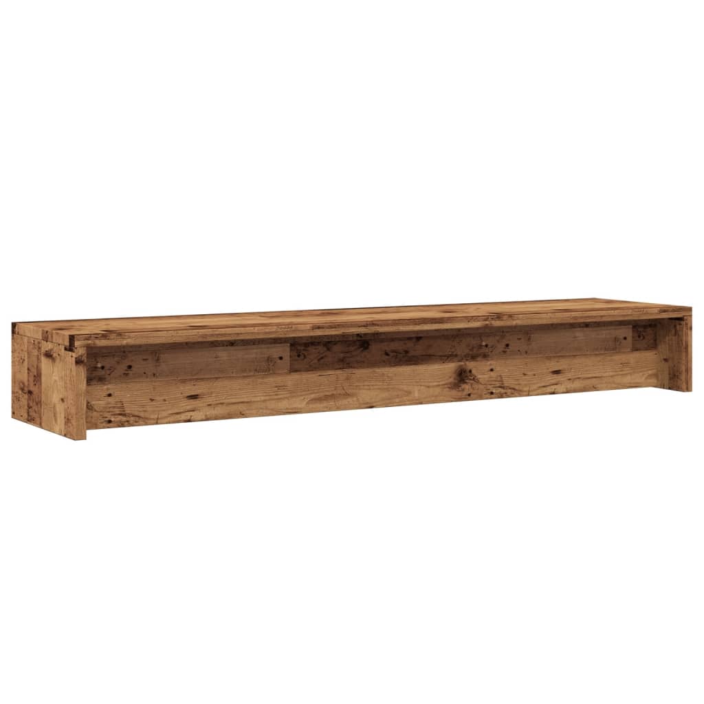 vidaXL Support de moniteur vieux bois 100x24x13 cm bois d'ingénierie
