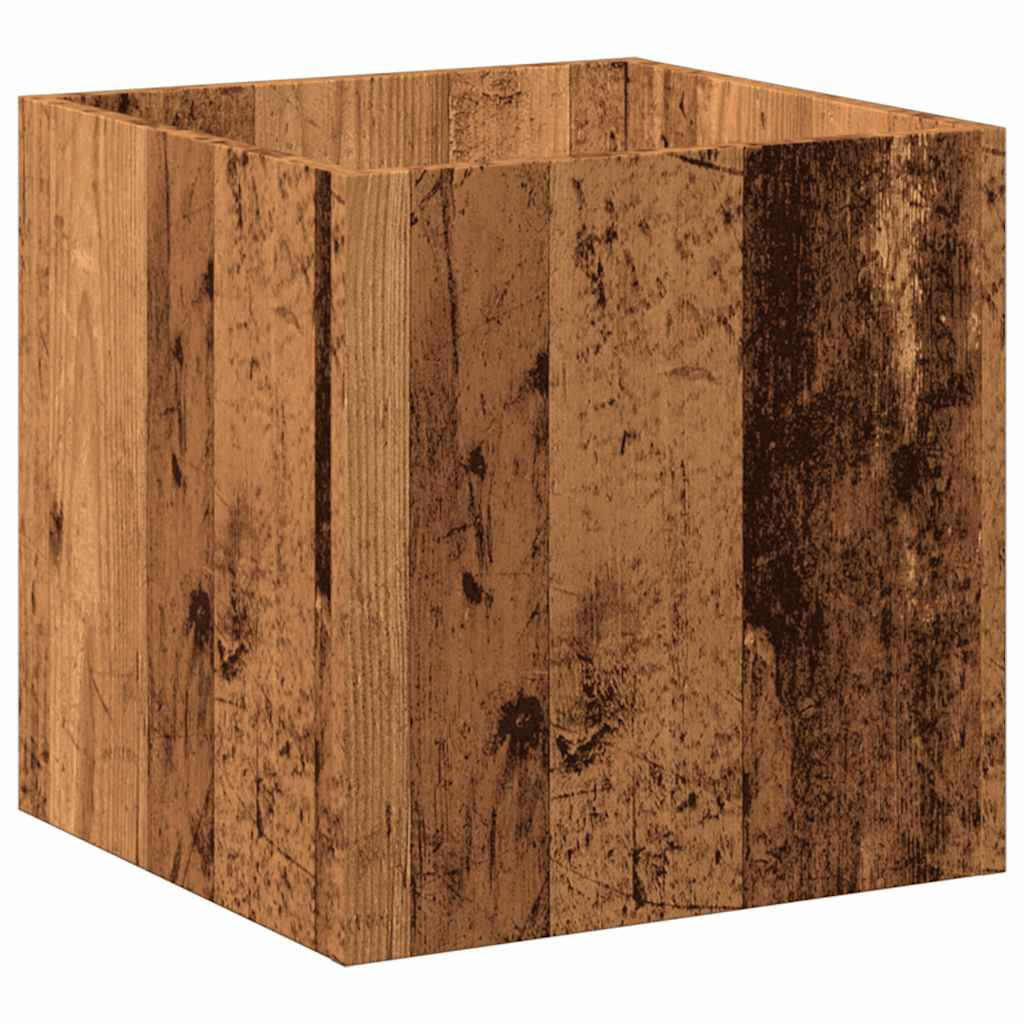 vidaXL Jardinière vieux bois 40x40x40 cm bois d'ingénierie