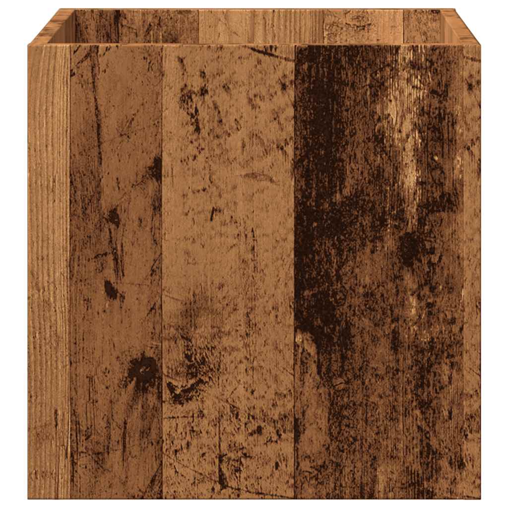 vidaXL Jardinière vieux bois 40x40x40 cm bois d'ingénierie
