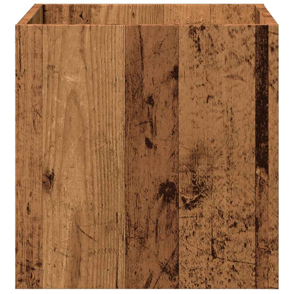 vidaXL Jardinière vieux bois 40x40x40 cm bois d'ingénierie