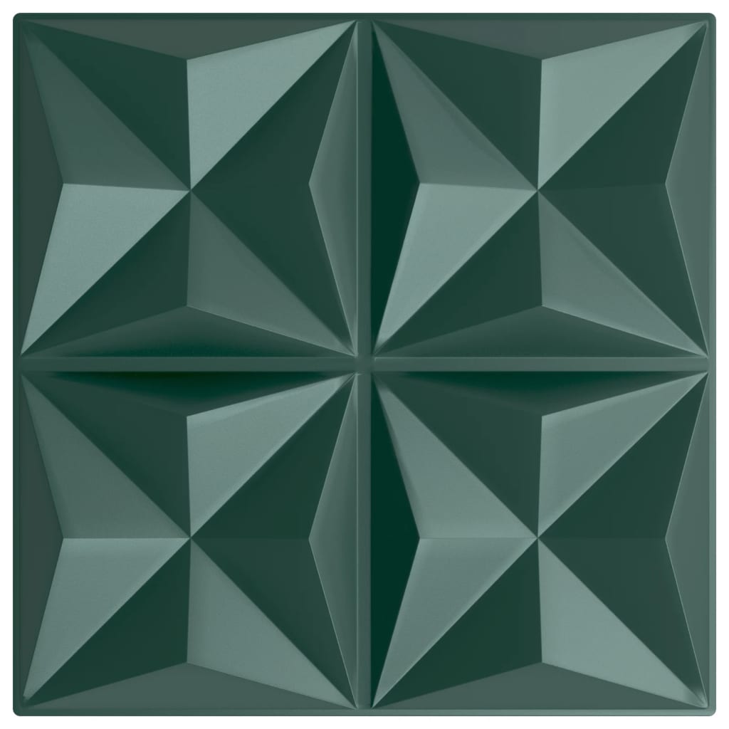 vidaXL Panneaux muraux 24 pcs vert 50x50 cm XPS 6 m² origami