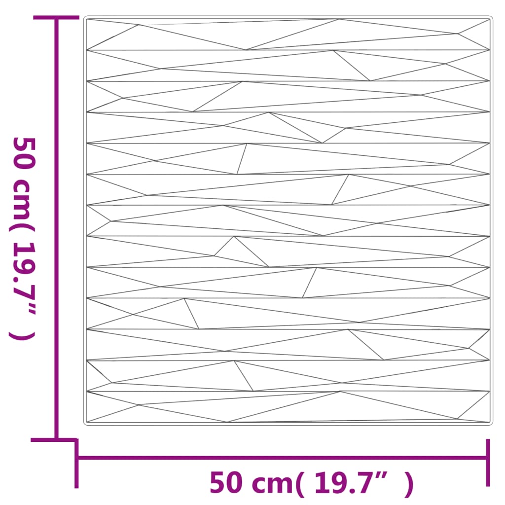 vidaXL Panneaux muraux 48 pcs béton 50x50 cm XPS 12 m² pierre