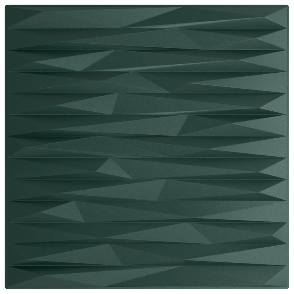 vidaXL Panneaux muraux 12 pcs vert 50x50 cm XPS 3 m² pierre