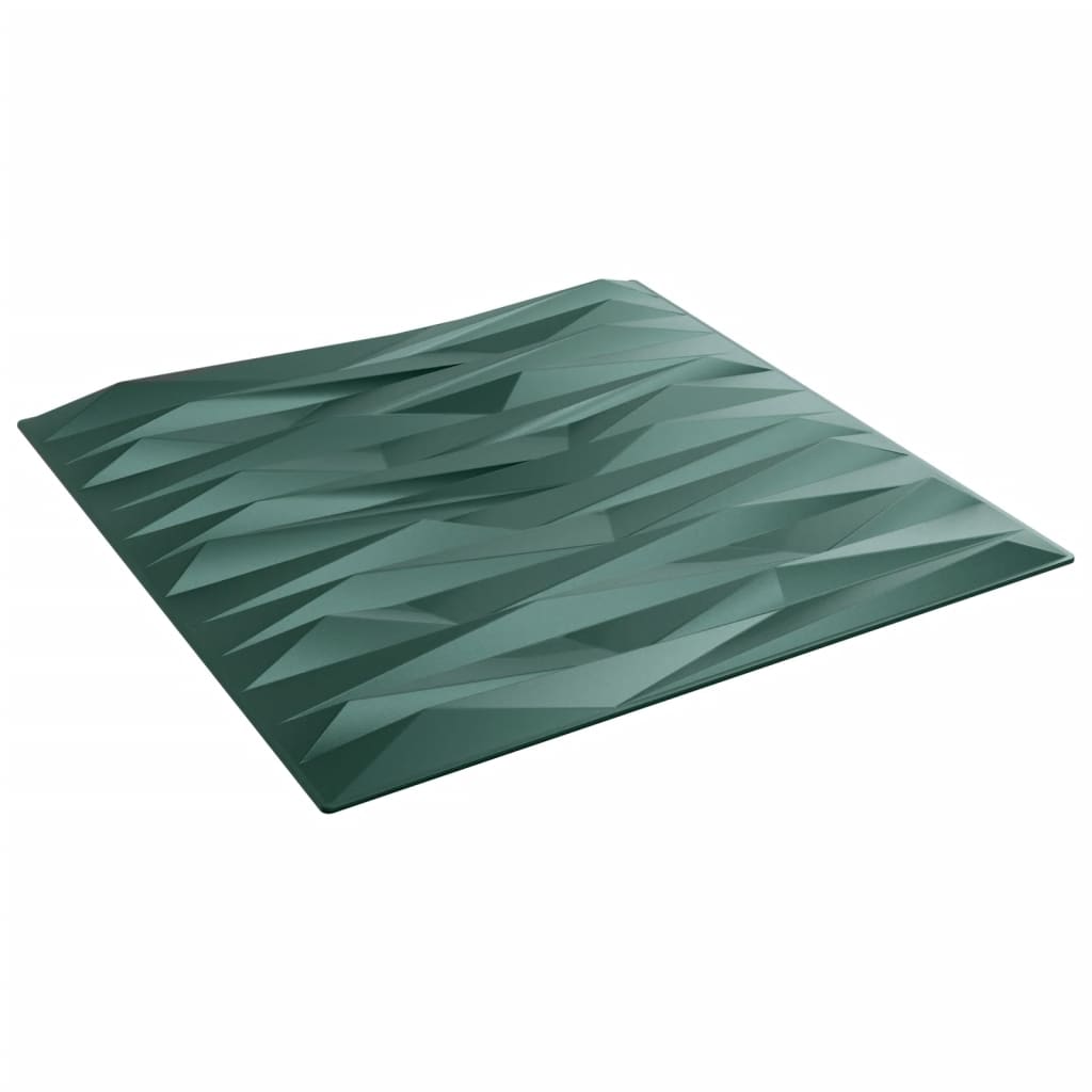 vidaXL Panneaux muraux 12 pcs vert 50x50 cm XPS 3 m² pierre