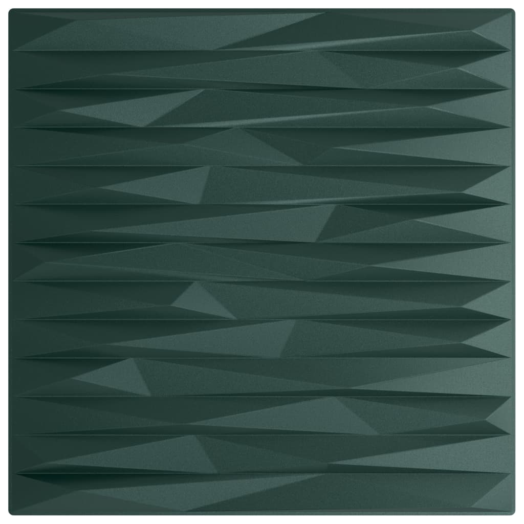 vidaXL Panneaux muraux 48 pcs vert 50x50 cm XPS 12 m² pierre