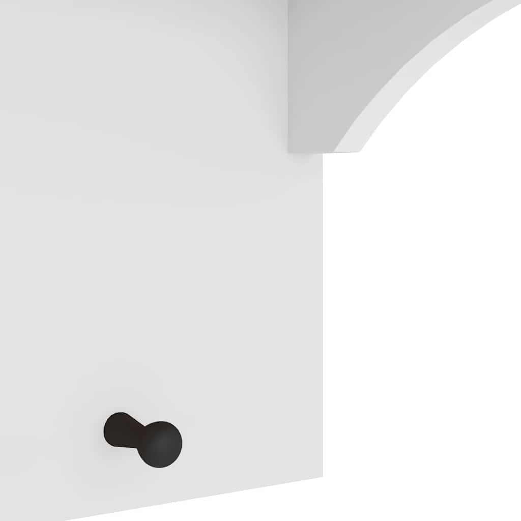 vidaXL Porte-manteau mural SANDNES blanc 43x30x42 cm bois massif pin