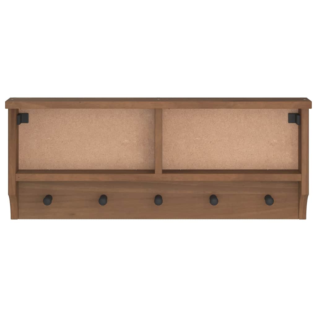 vidaXL Porte-manteau mural SANDNES 87x12x35 cm bois massif pin