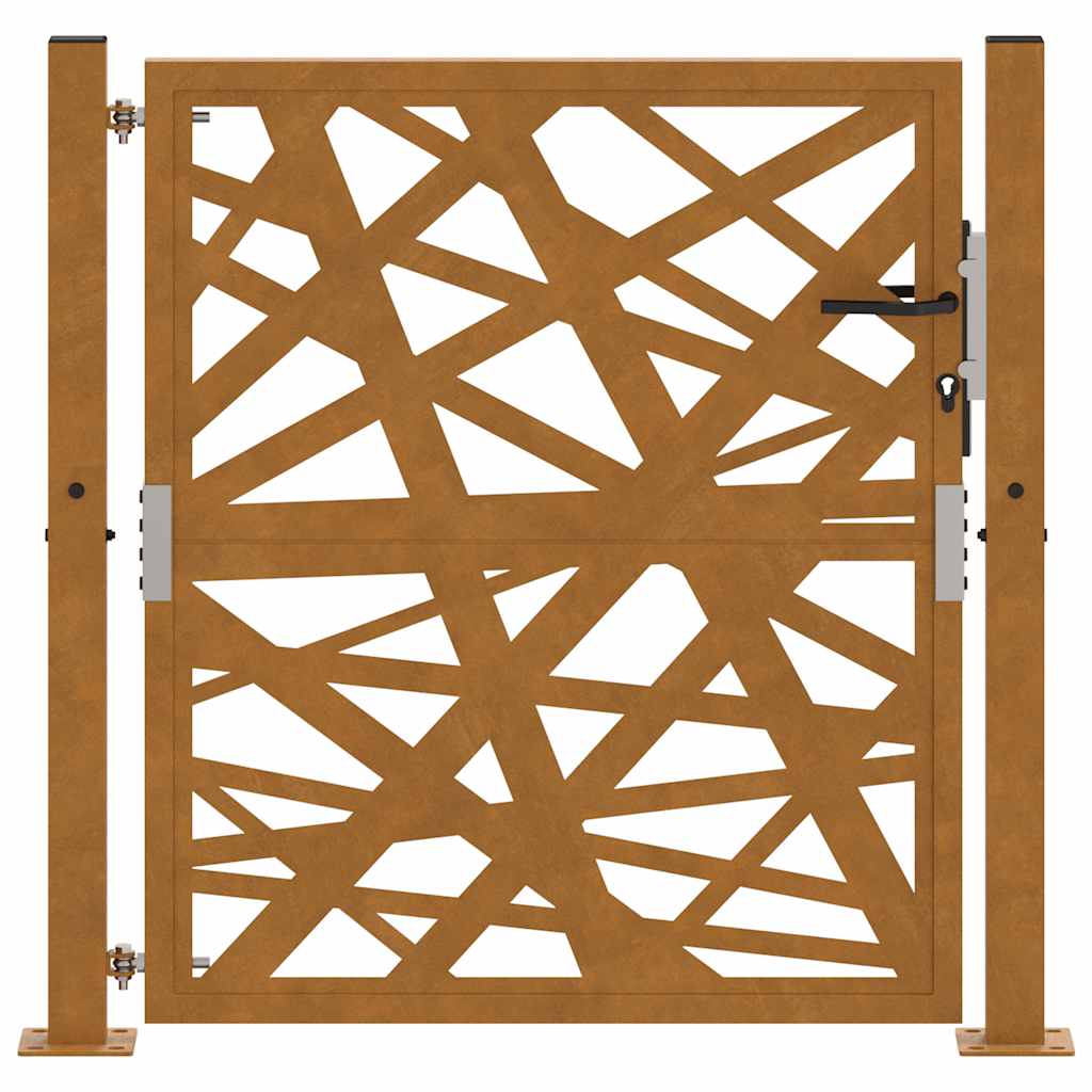 vidaXL Porte de jardin acier résistant aux intempéries design lumière