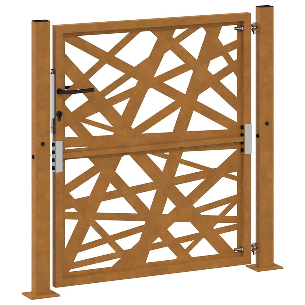 vidaXL Porte de jardin acier résistant aux intempéries design lumière