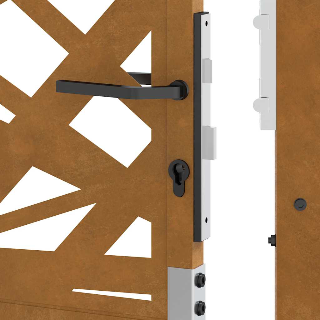 vidaXL Porte de jardin acier résistant aux intempéries design lumière