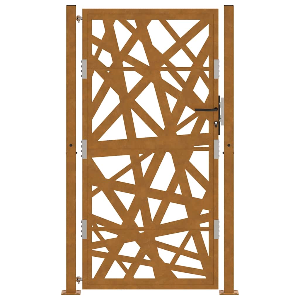 vidaXL Porte de jardin acier résistant aux intempéries design lumière
