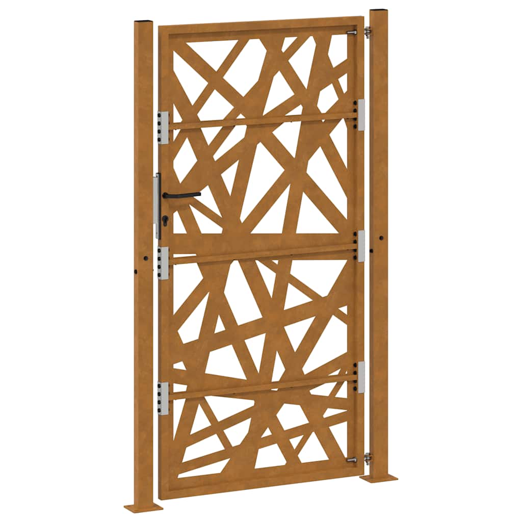 vidaXL Porte de jardin acier résistant aux intempéries design lumière
