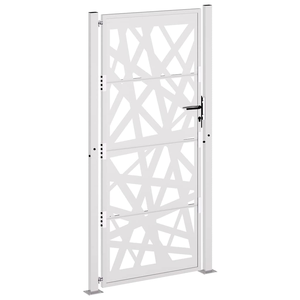 vidaXL Porte de jardin acier résistant aux intempéries design lumière