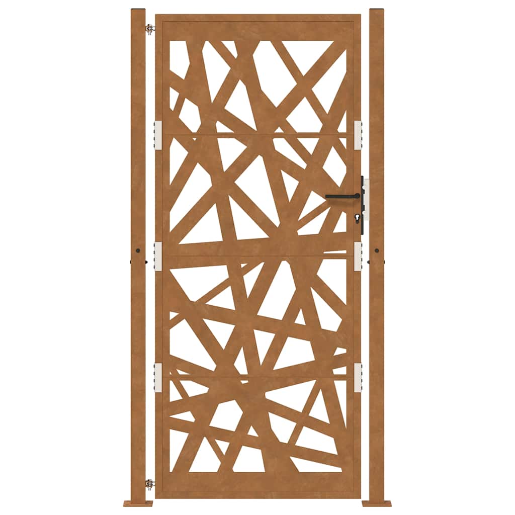 vidaXL Porte de jardin acier résistant aux intempéries design lumière