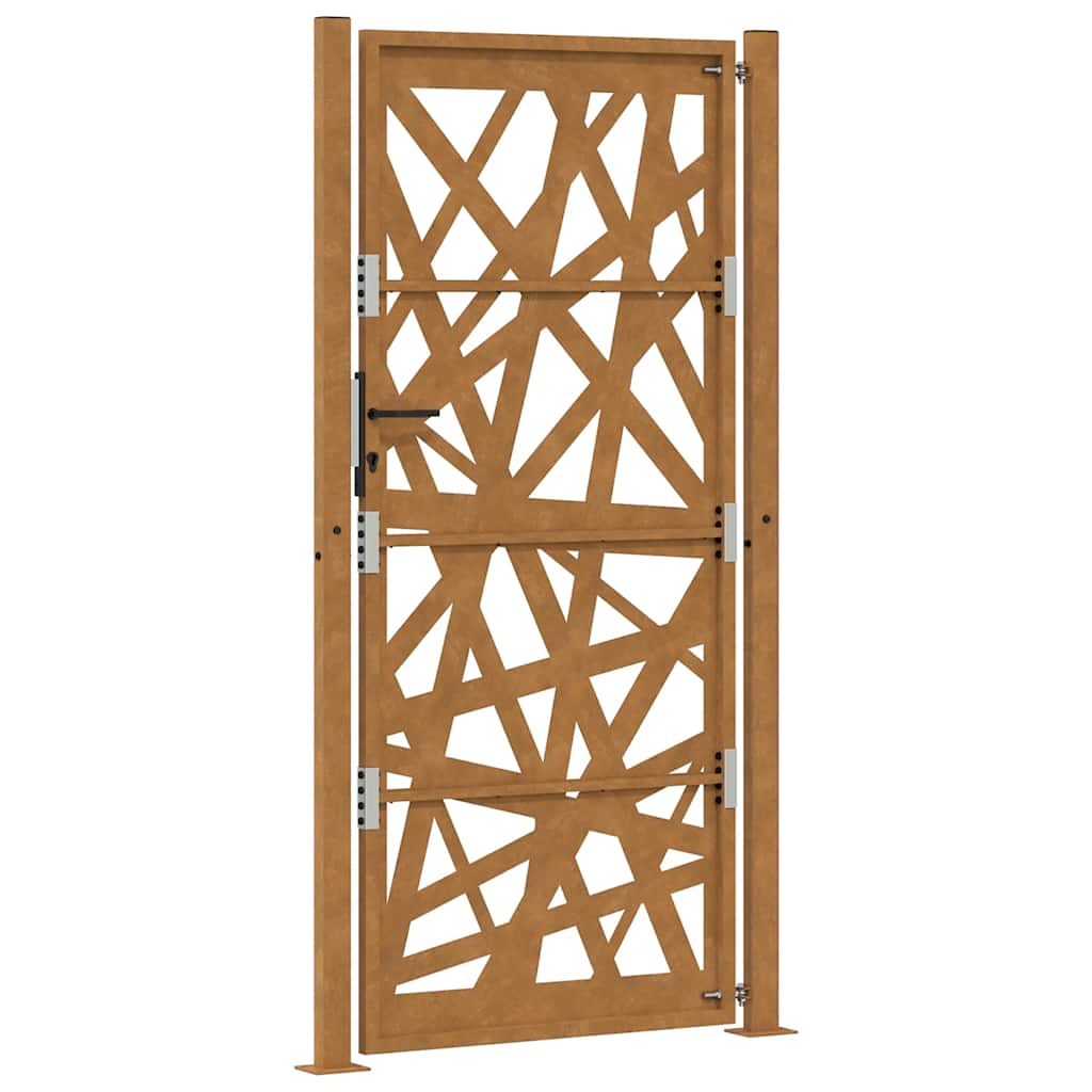 vidaXL Porte de jardin acier résistant aux intempéries design lumière