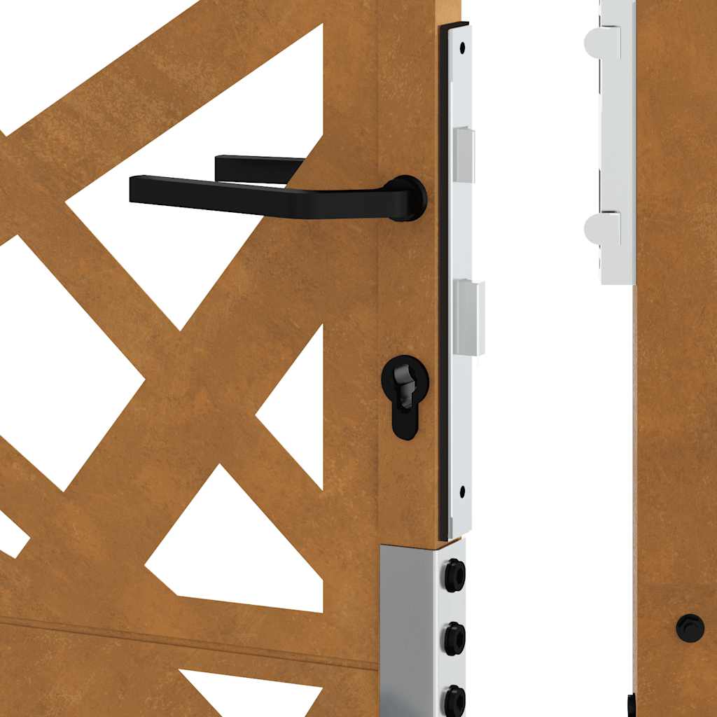 vidaXL Porte de jardin acier résistant aux intempéries design lumière