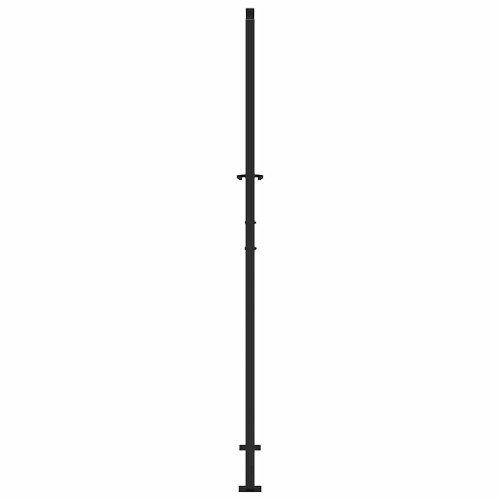 vidaXL Portail de jardin noir 105x205 cm acier conception de feuilles
