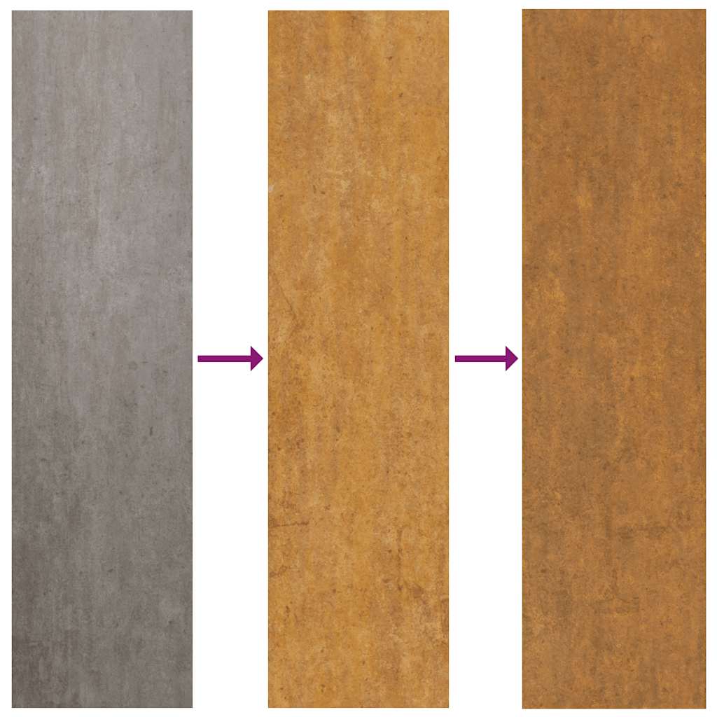 vidaXL Porte de jardin acier résistant aux intempéries design feuilles