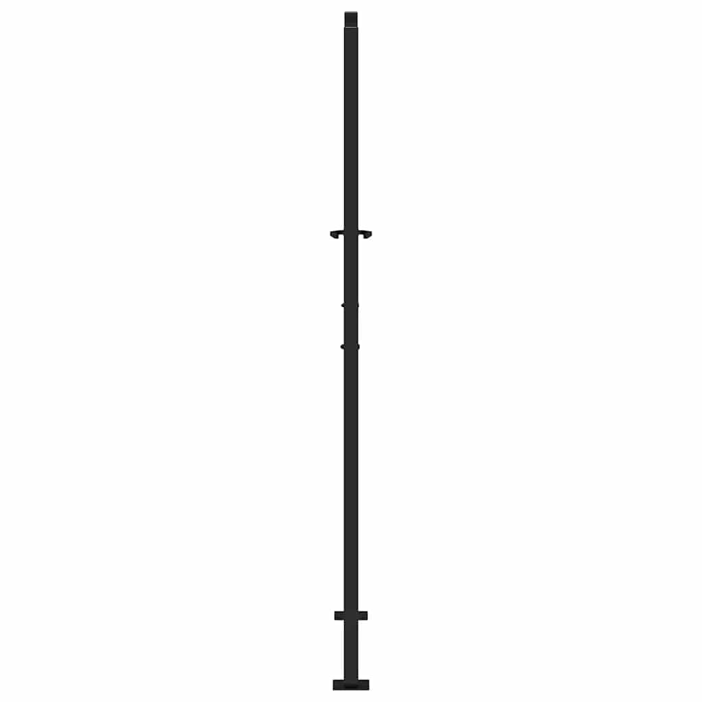 vidaXL Portail de jardin noir 105x180 cm acier conception de vagues