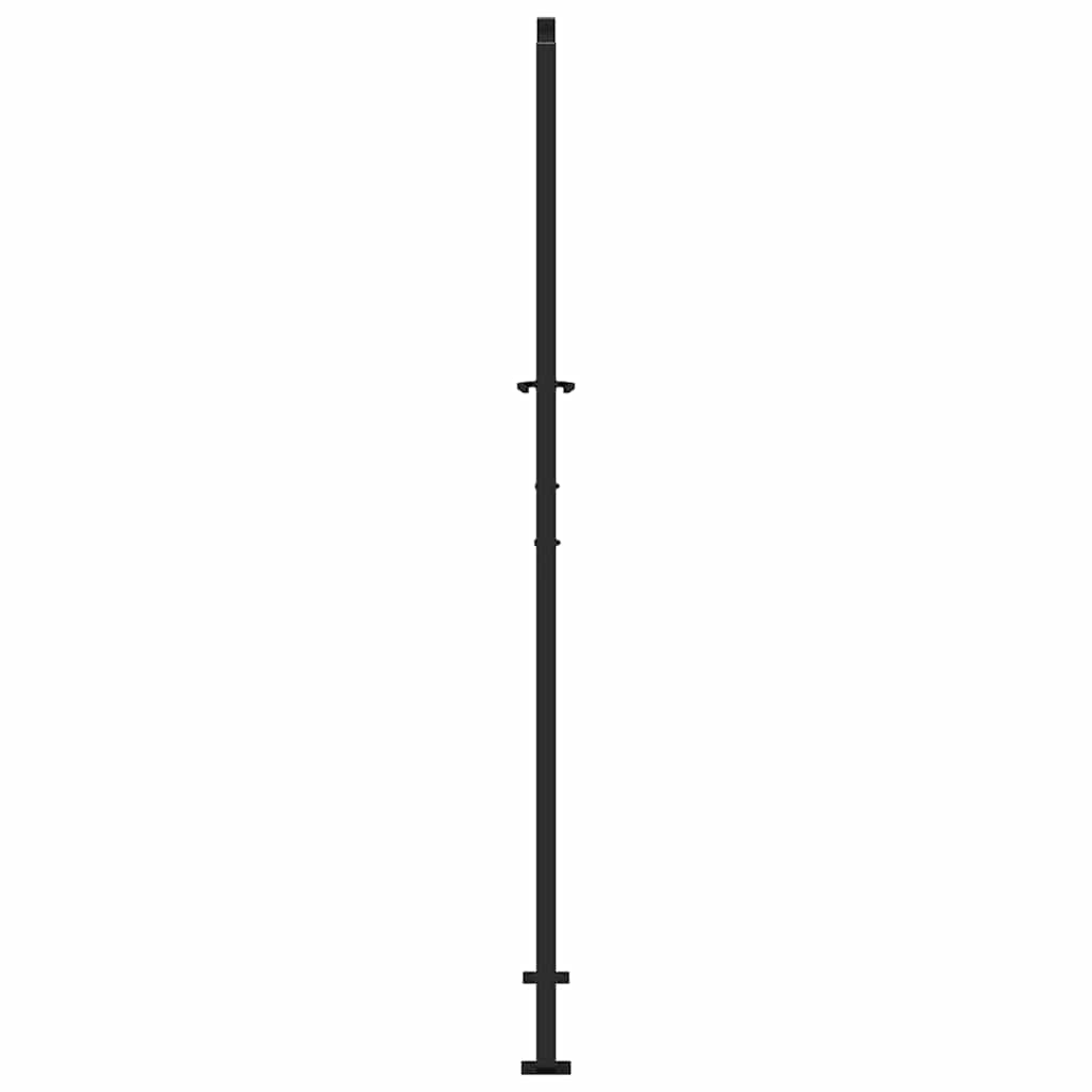 vidaXL Portail de jardin noir 105x205 cm acier conception de vagues