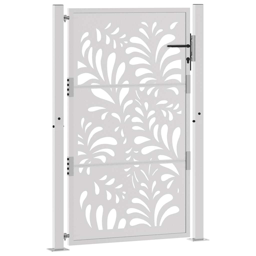 vidaXL Porte de jardin acier résistant aux intempéries design vagues