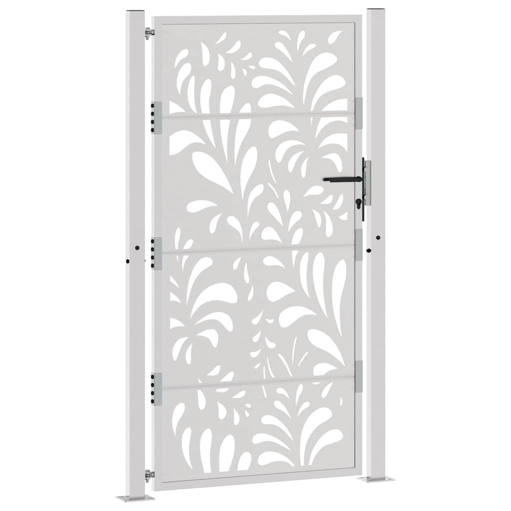 vidaXL Porte de jardin acier résistant aux intempéries design vagues