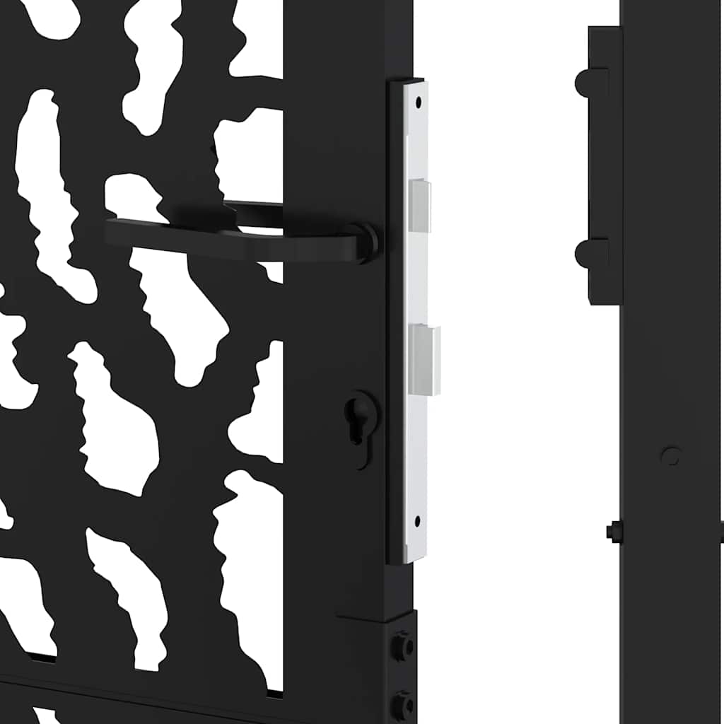 vidaXL Portail de jardin noir 105x105 cm acier conception de tracés