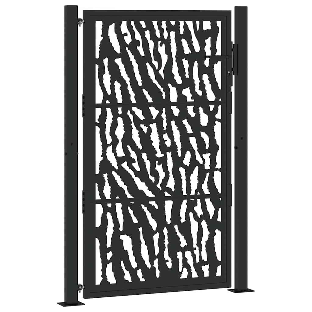 vidaXL Portail de jardin noir 105x155 cm acier conception de tracés