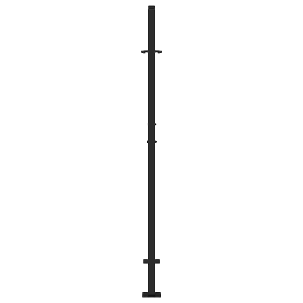 vidaXL Portail de jardin noir 105x155 cm acier conception de tracés