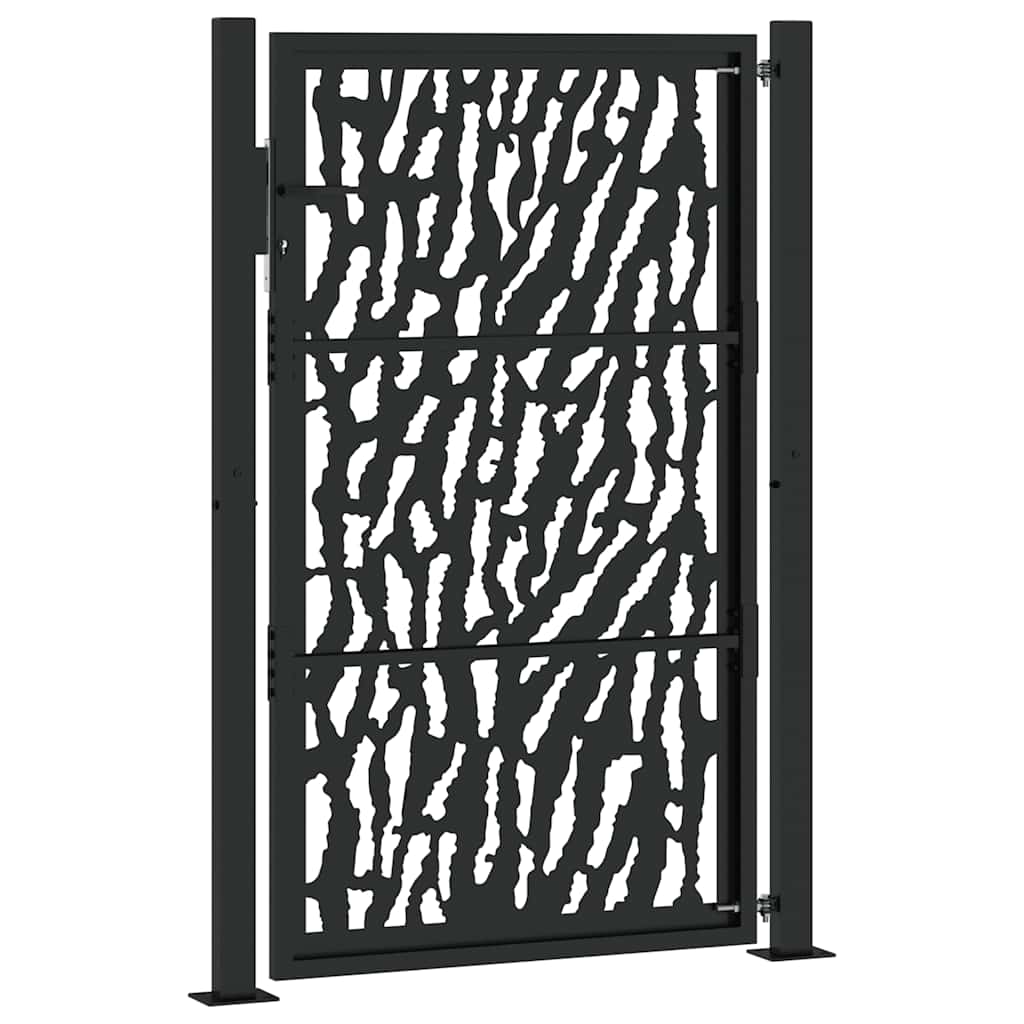 vidaXL Portail de jardin noir 105x155 cm acier conception de tracés