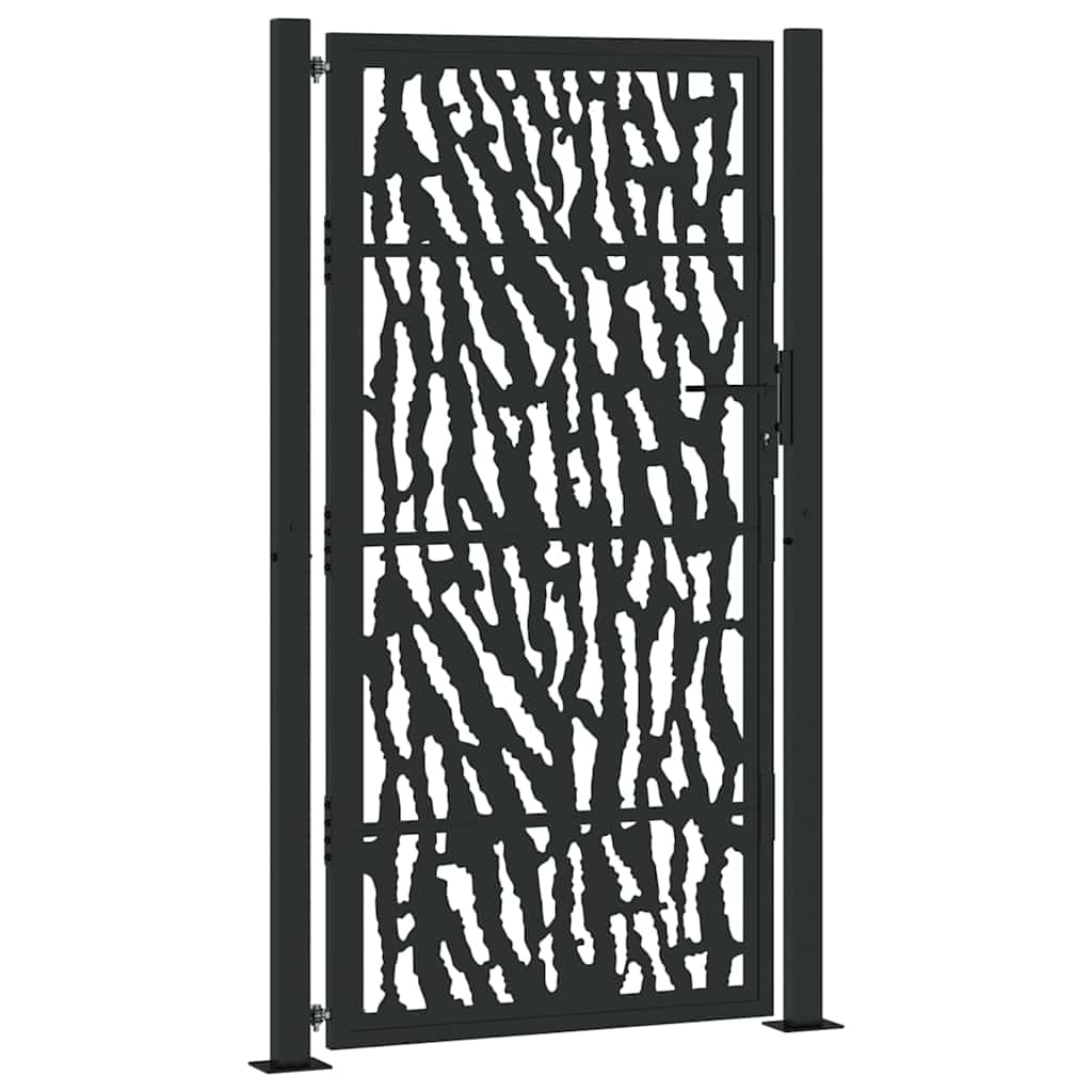 vidaXL Portail de jardin noir 105x180 cm acier conception de tracés