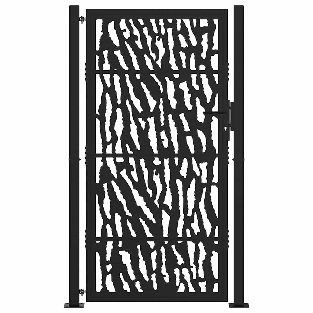 vidaXL Portail de jardin noir 105x180 cm acier conception de tracés