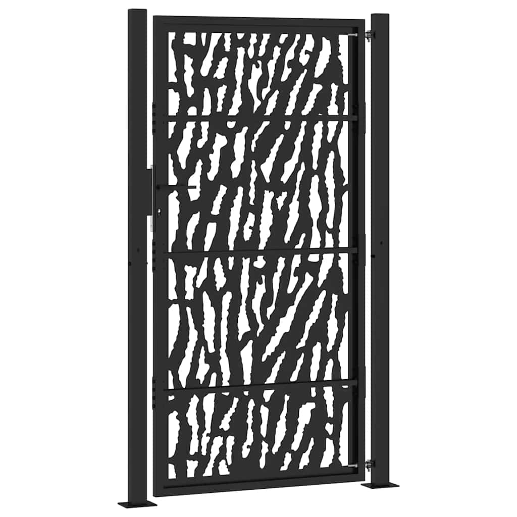 vidaXL Portail de jardin noir 105x180 cm acier conception de tracés