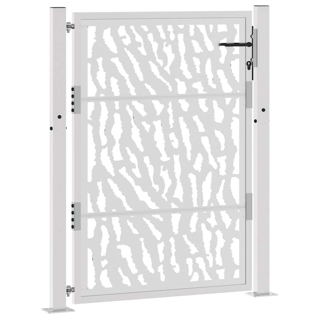 vidaXL Porte de jardin acier résistant aux intempéries design tracés