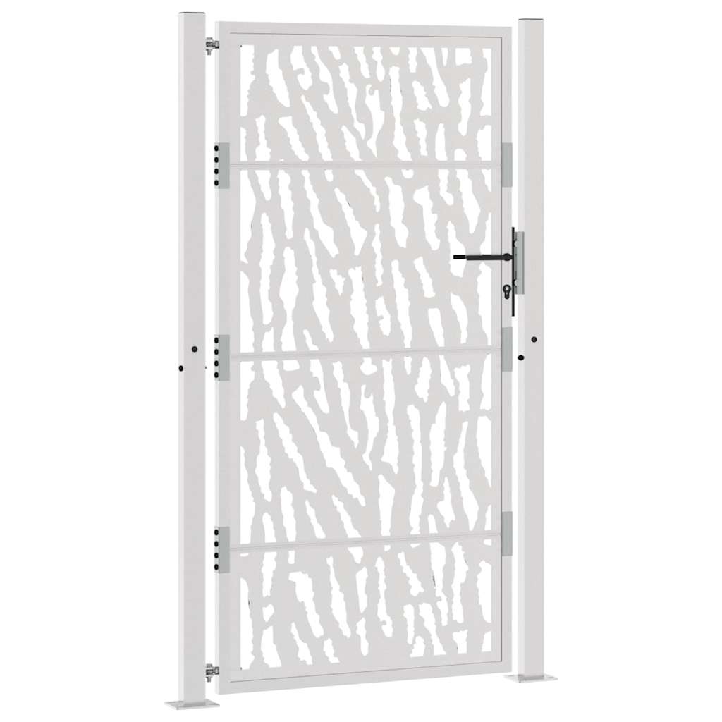 vidaXL Porte de jardin acier résistant aux intempéries design tracés